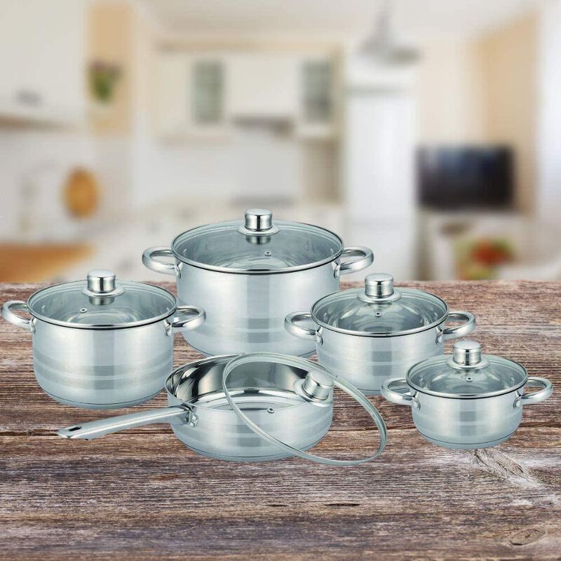 BATERIA DE COCINA YAJAD Y201-RY10 10 PZAS ACERO... image number null