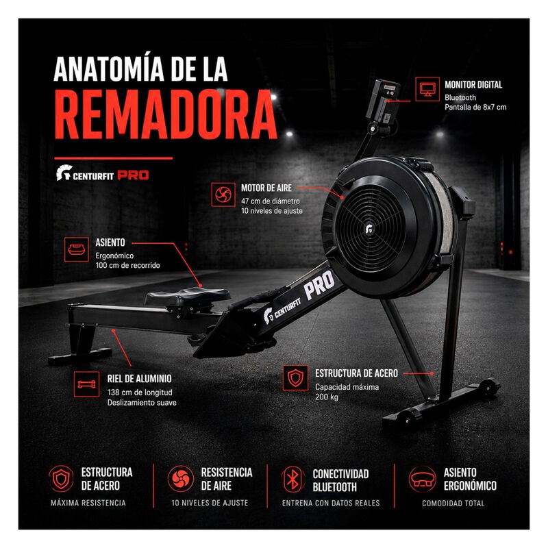 M&aacute;quina Remadora Remo Aire 10 Niveles Resistenc... image number null