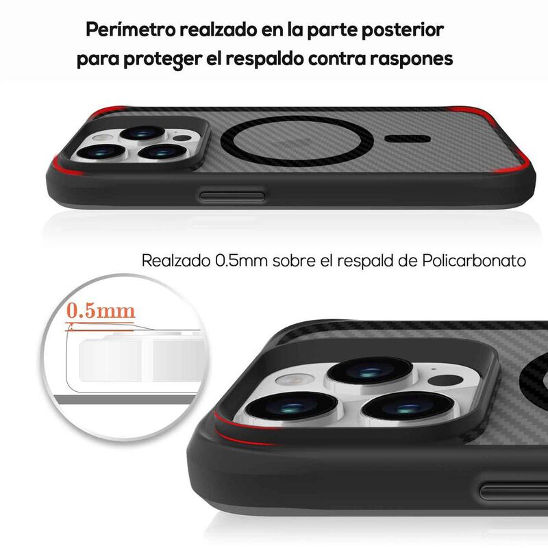 Funda TEKKU Combat Carbon Mag para iPhone 15 PR... image number null