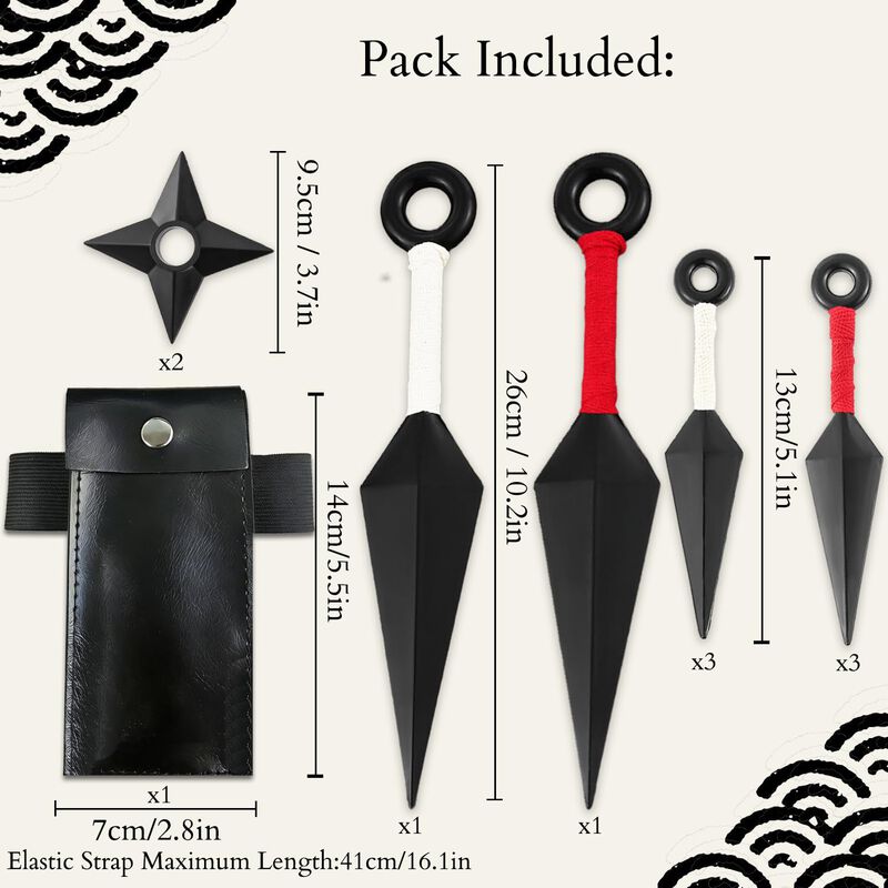 Kit De Cosplay Oohglitz Ninja Anime Negro De 11... image number null