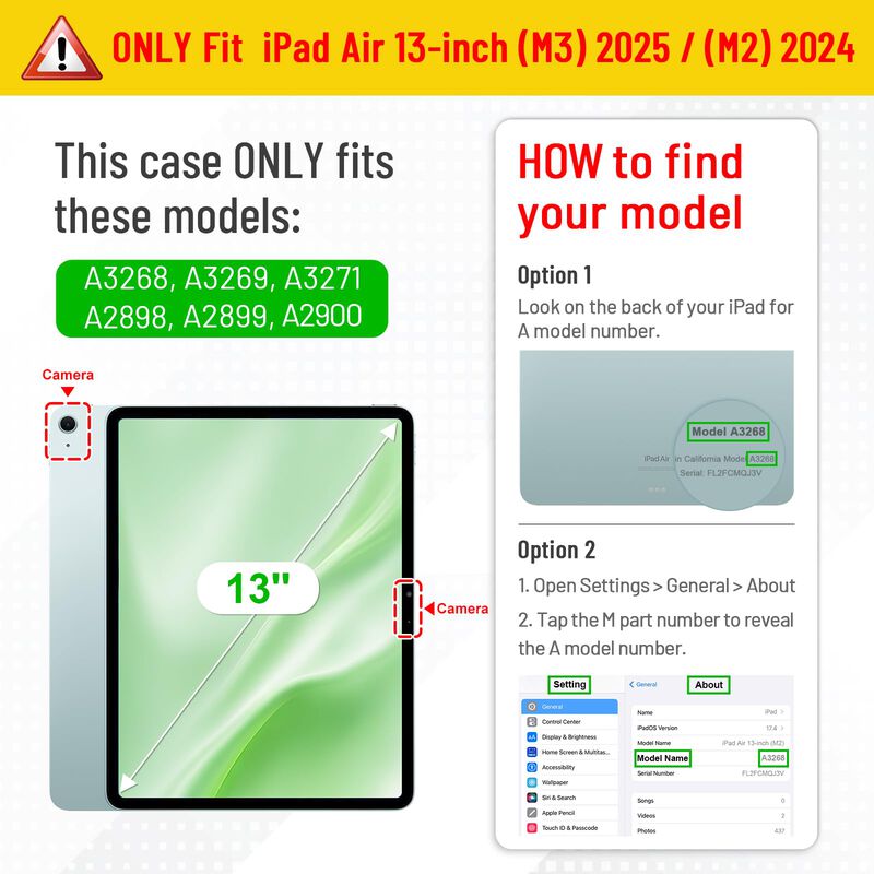 Funda Fintie Hybrid Slim Para Ipad Air De 13 Pu... image number null