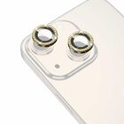 Mica Vidrio MYBAT GlamCam para iPhone 15 y 15 PLUS Brillos Oro