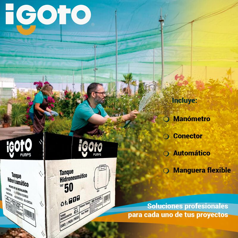 Tanque Hidroneumático 43 L Igoto Th-50 image number null