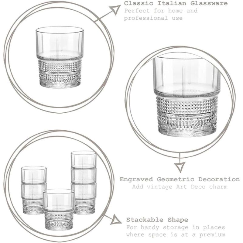 Juego de 4 Vasos Transparentes DOF Bormioli Roc... image number null