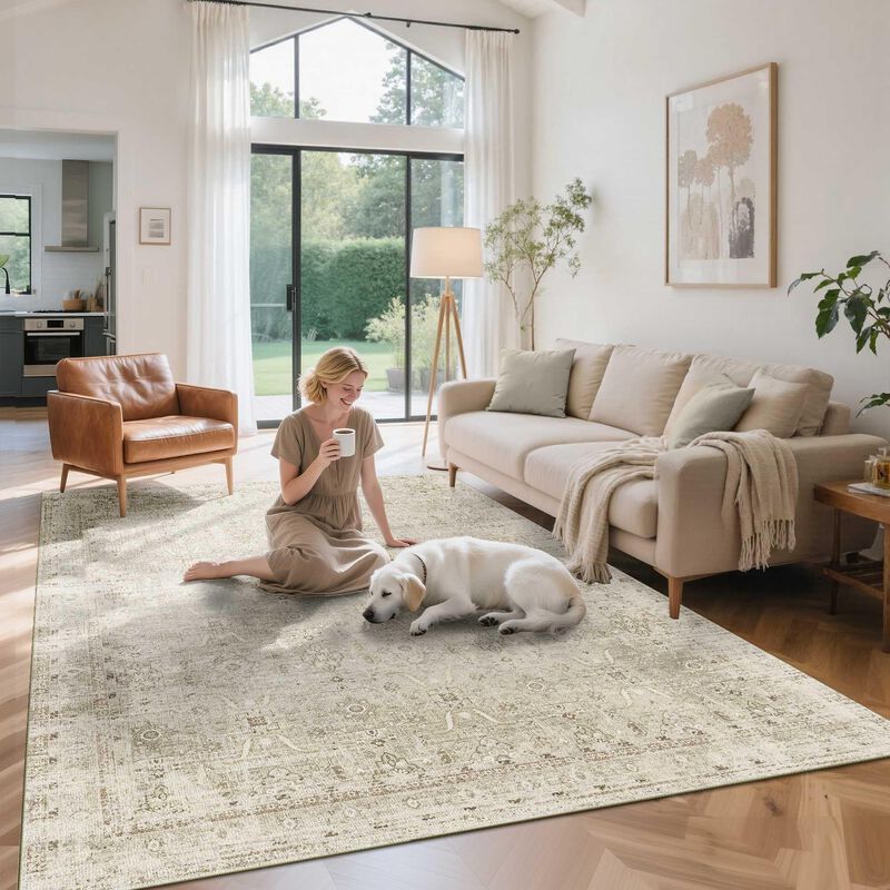 Alfombra De &Aacute;rea Rugxara Beige 183x274 cm Lavab... image number null
