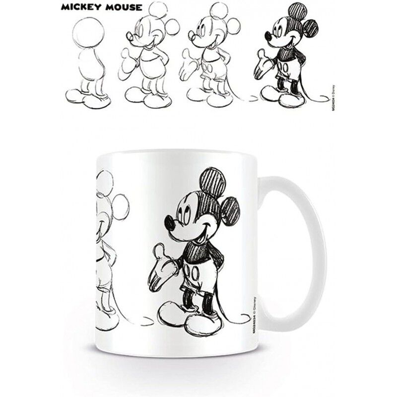 Taza Boceto Mickey Mouse Disney Cer&aacute;mica 320 ml... image number null