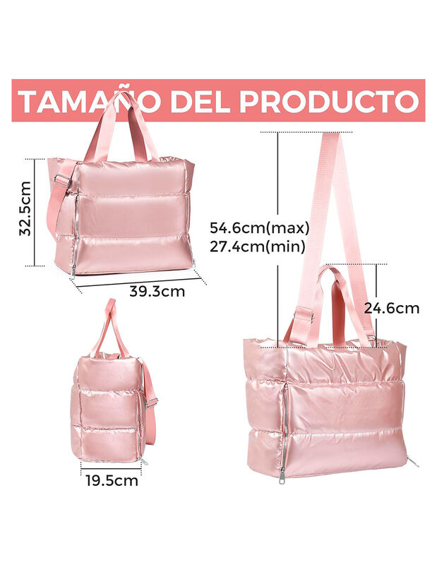 Bolsa Tote Pink Brule Para Mujer image number null