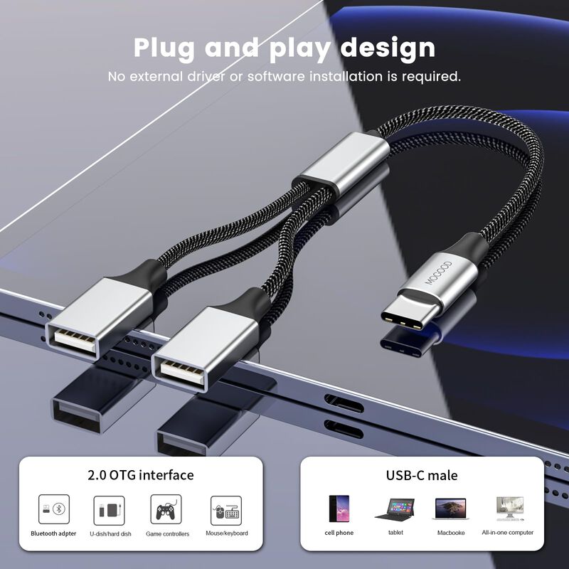 Adaptador Usb C A Usb Dual Mogood Para Macbook ... image number null