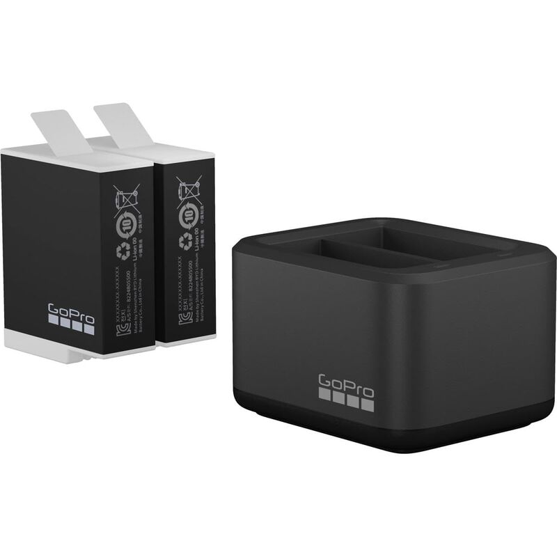 Cargador De Bater&iacute;a Dual Gopro Con 2 Bater&iacute;as E... image number null