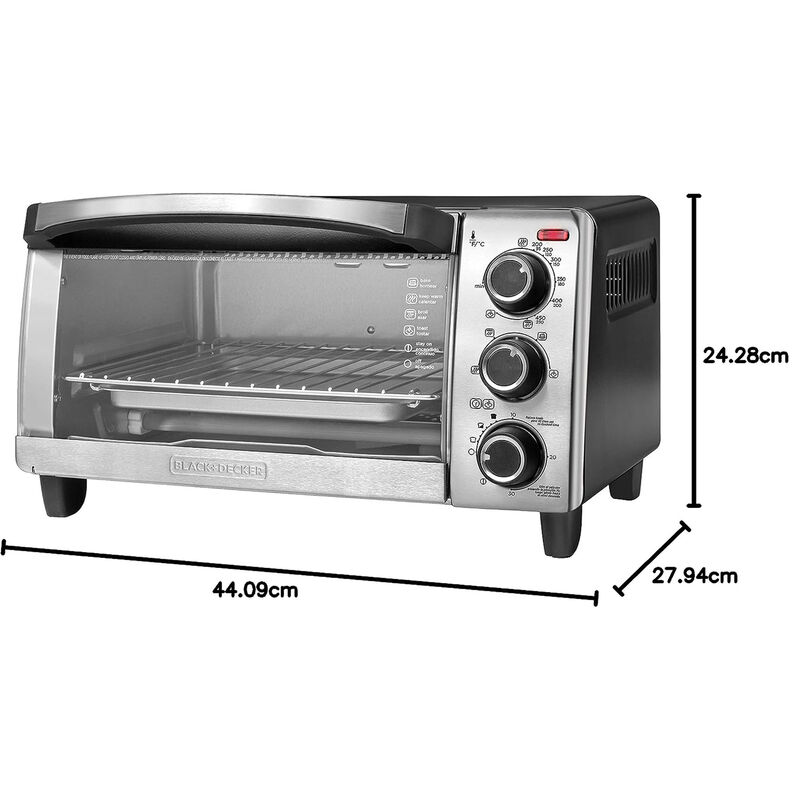 Horno Tostador B+D 4 Rebanadas 1150W Plateado image number null