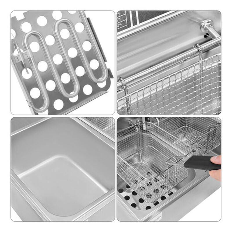 Freidora El&eacute;ctrica 12 L Profesional Acero Ajust... image number null