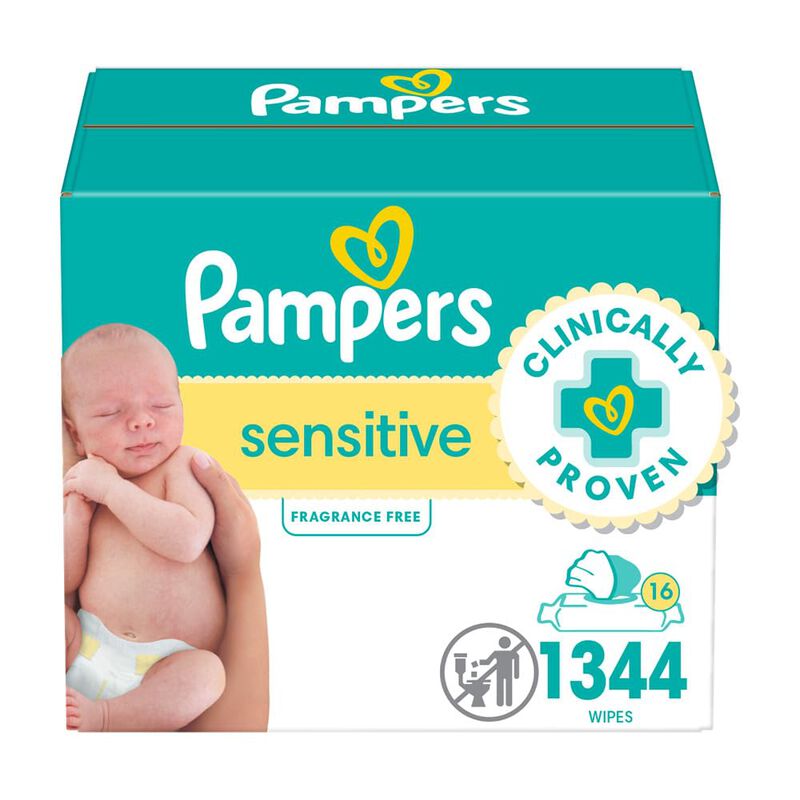 Toallitas Para Beb&eacute;s Pampers Sensitive A Base D... image number null