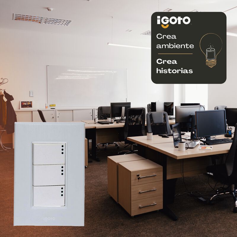 10 Pack Placa de 3 M&oacute;dulos 3 Apagadores de 1 M&oacute;... image number null