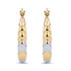 Arracadas De Oro Amarillo Y Blanco 14k (21.5 Mm Aprox)