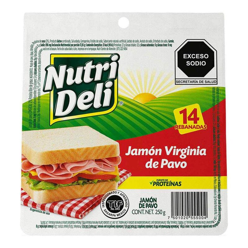 JAM&Oacute;N VIRGINIA PAVO NUTRI DELI 250 GR P image number null
