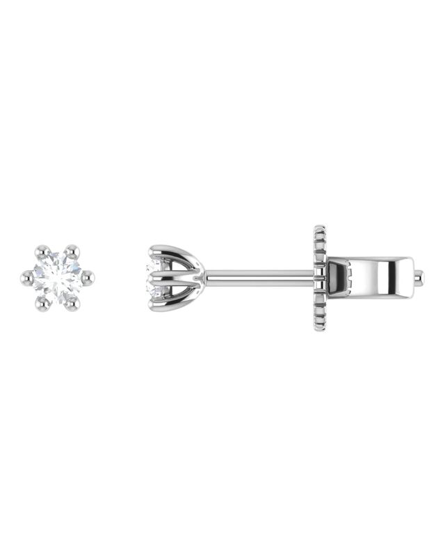 Broqueles De Oro Blanco 14k Con 10pts De Diaman... image number null