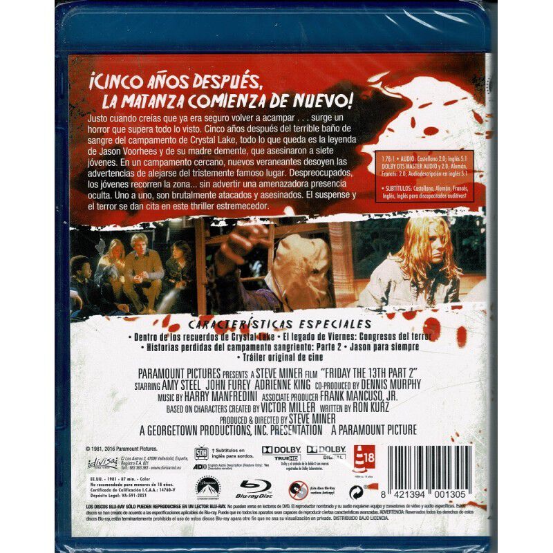 Viernes 13 - Segunda parte - BD [Blu-ray] image number null