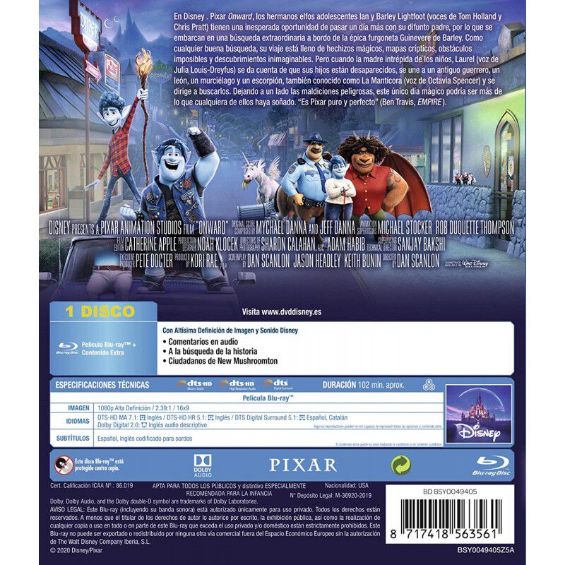 Onward [Blu-ray] image number null