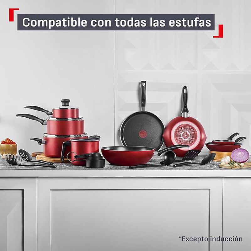 Bateria T-Fal B935SP84 Family Cook 25 Pz Roja image number null