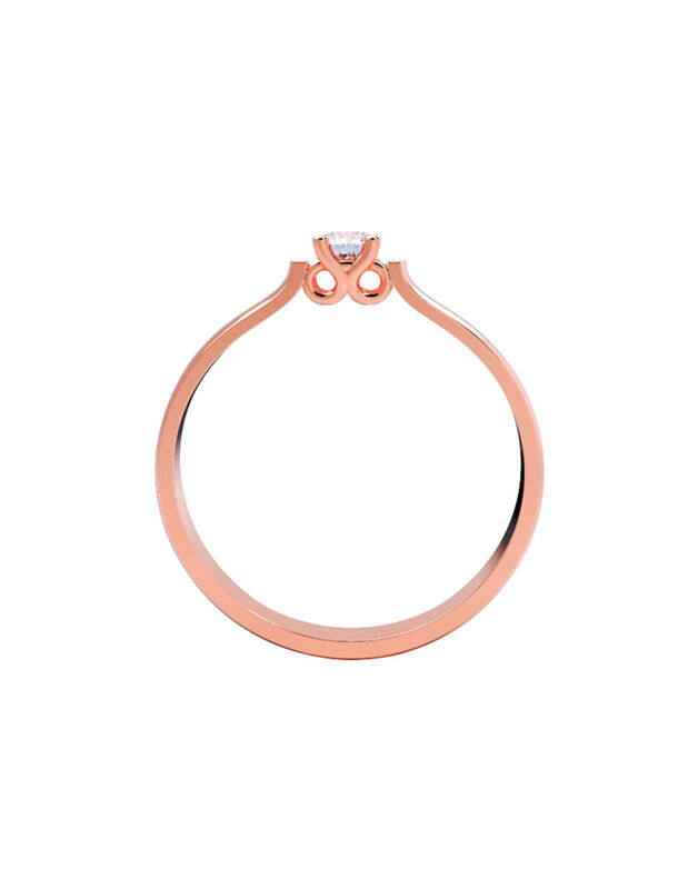 Anillo de Compromiso en Oro de 14K con Circonia... image number null