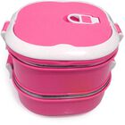 Recipiente Para Comida 2 Niveles Cuadrado Easy Go Rosa