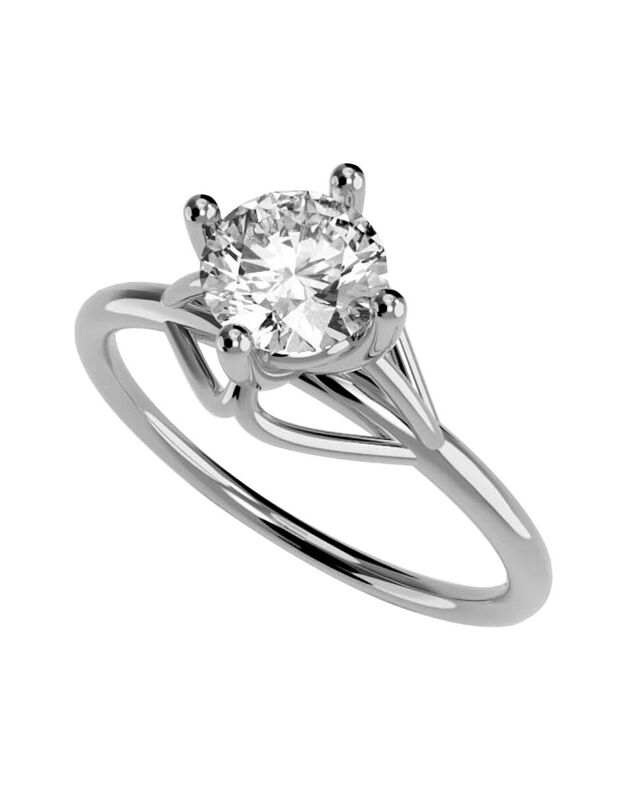 Anillo de Compromiso en Oro de 10K con Circonia... image number null