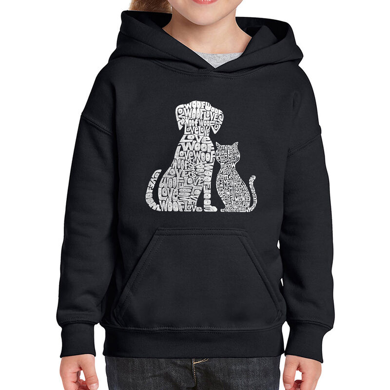 Sudadera Con Capucha Word Art Para Ni&ntilde;a - Perro... image number null