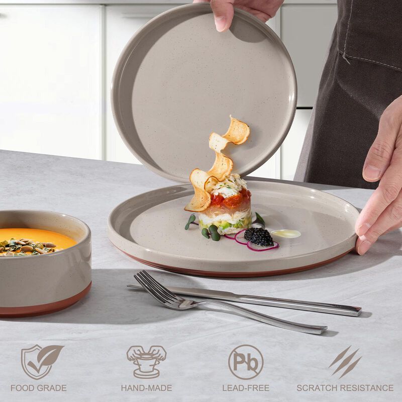 Juego de Platos y Cuencos Lianyu 24 Piezas Gres... image number null