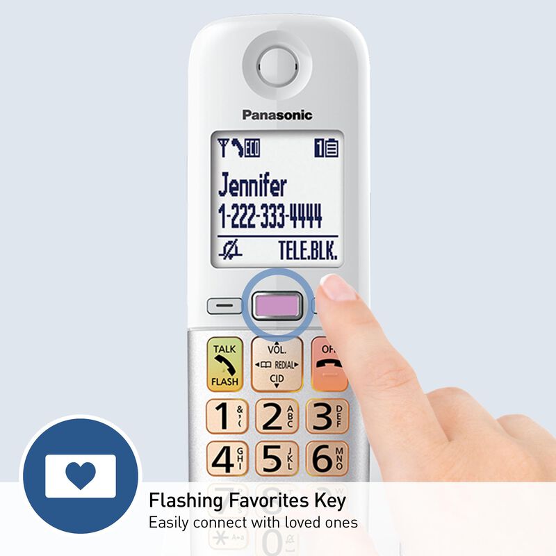Tel&eacute;fono Inal&aacute;mbrico Panasonic Kx-tgu433w Con P... image number null