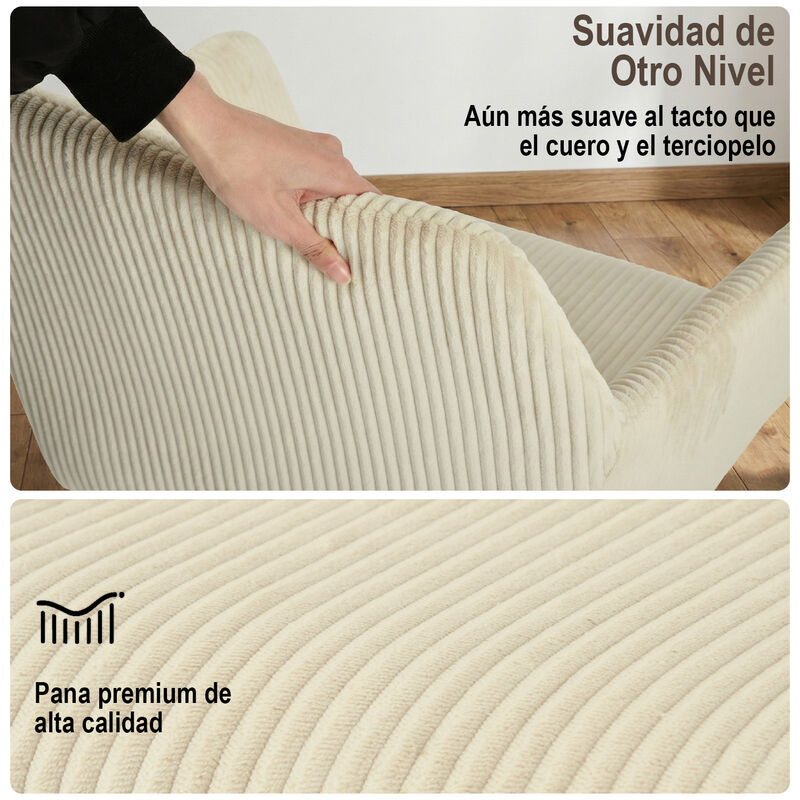 Set De 2 Sillas De Comedor Con Brazos, Tela Pan... image number null
