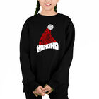 Sudadera De Cuello Redondo Word Art Para Ni&ntilde;a - All I Want For Christmas Is You - Negro