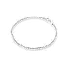 Pulsera Plata Blanca 925 Cuadrada 21cm | Bizzarro