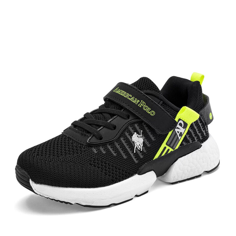 American Polo Tenis urbano para ni&ntilde;o negro verd... image number null