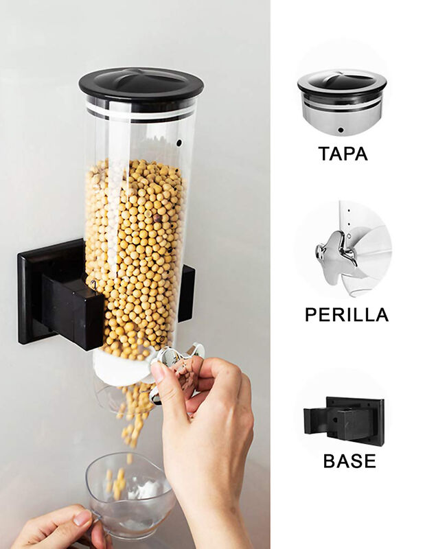 Dispensador de Cereal para Pared - Negro image number null