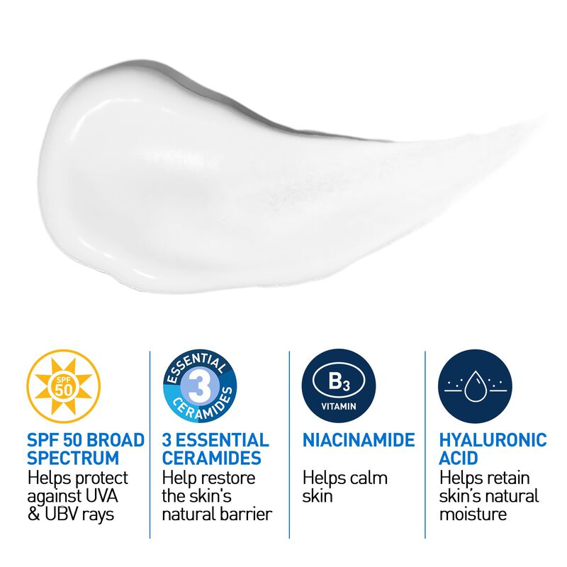 Loci&oacute;n Hidratante Facial Cerave Am Spf 50, 90 M... image number null