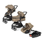 Carriola con Autoasiento y Bambineto Reclinable King D'Bebe - Beige
