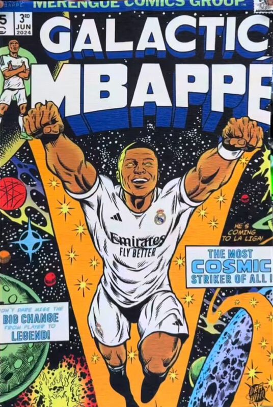 Exclusiva! Cobija Frazada Mbappe Comic image number null