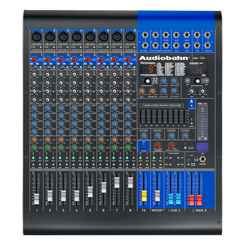 Mezcladora profesional 8 canales Audiobahn TECH... image number null