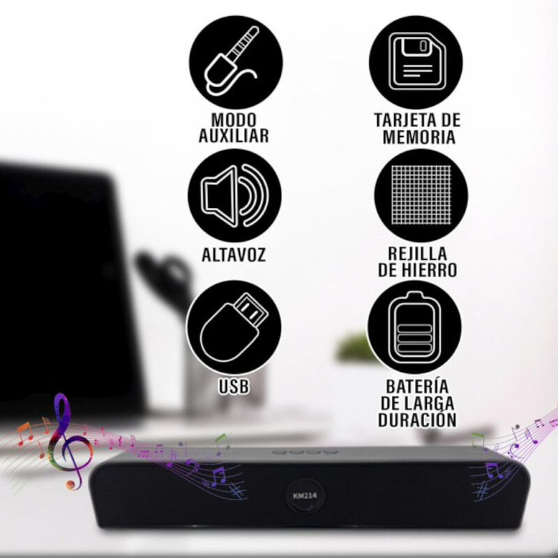 Barra De Sonido Inal&aacute;mbrica Km214 Home Theater ... image number null