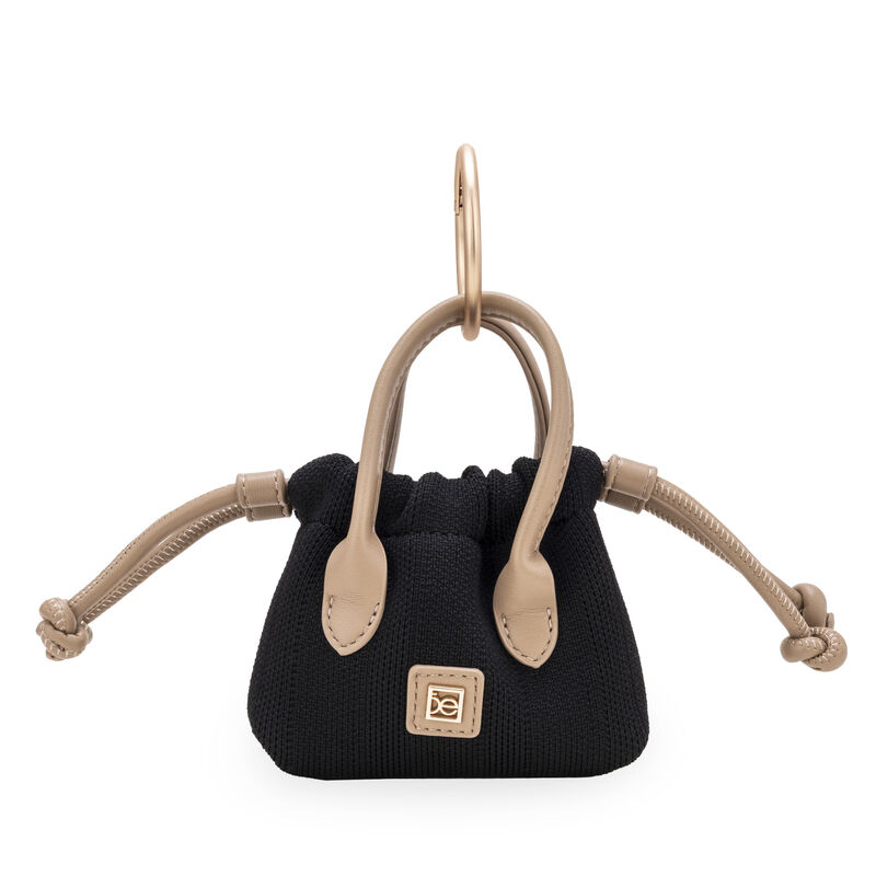 Bolsa Tote Textil Con Charm De Mini Bolsa Color... image number null