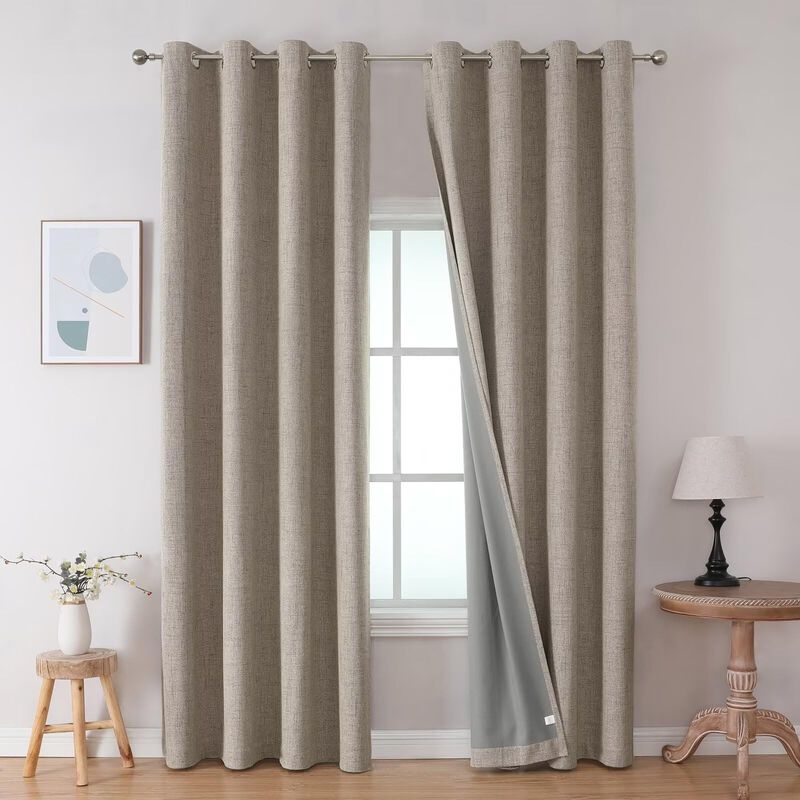 Cortinas Joydeco 2 Paneles 265x274cm Imitaci&oacute;n ... image number null