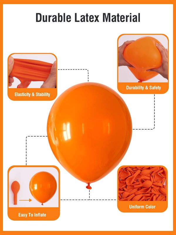 Kit De Globos De L&aacute;tex Cvpartyon 30 cm Naranja ... image number null