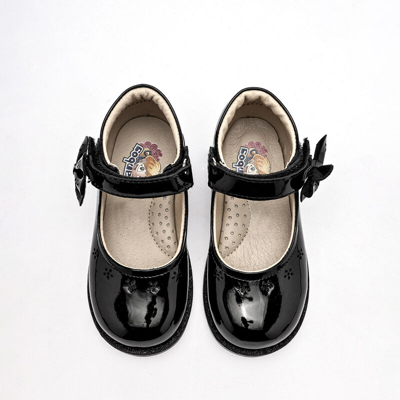 Coqueta Zapato Casual Para Ni&ntilde;a Negro Charol Co... image number null