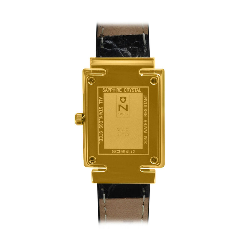 Reloj Nivada Superslim Dama Piel Dorado Blanco ... image number null