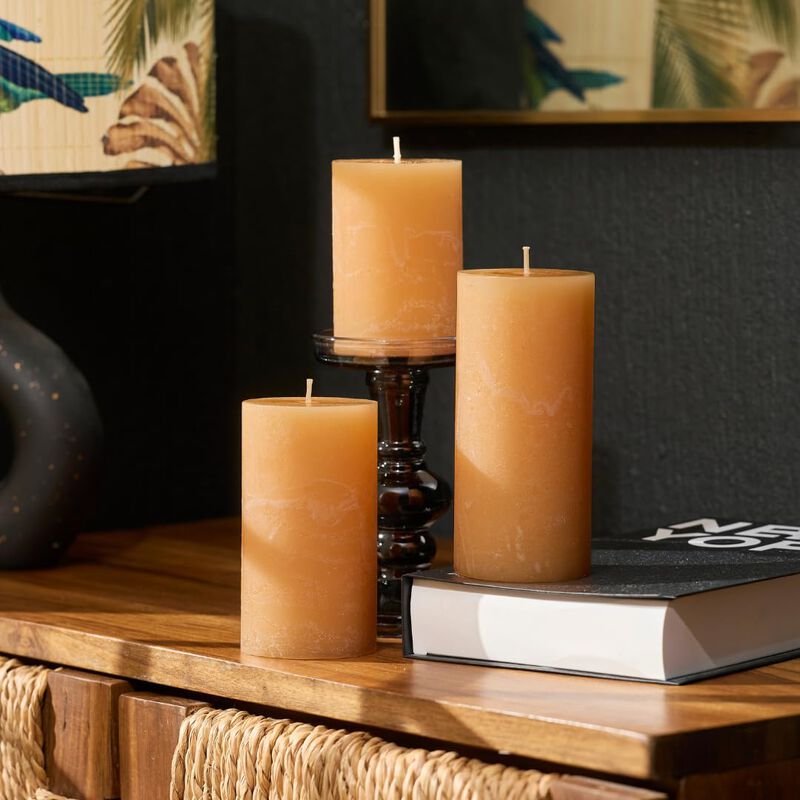 Set De 3 Velas Arom&aacute;ticas Becky Home Durazno, C... image number null
