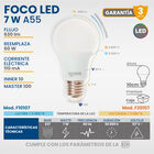 Paquete De 10 Focos Led A55 7w Mutilvoltaje E27