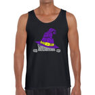 Tank Top Word Art Para Hombre - Gato de Bruja Asom&aacute;ndose - Negro