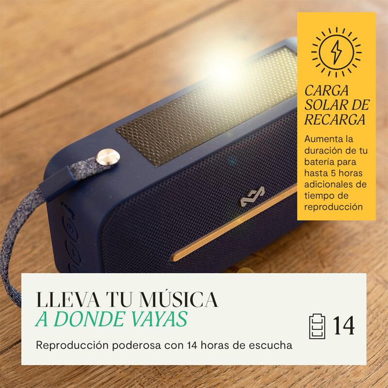 Bocina Rise Up Solar Blue The House of Marley B... image number null