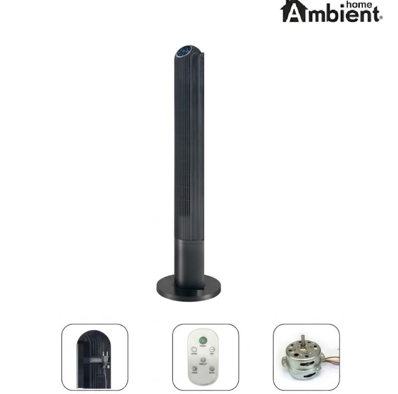 Ventilador Home Ambient Romo De Torre 46'' Negr... image number null