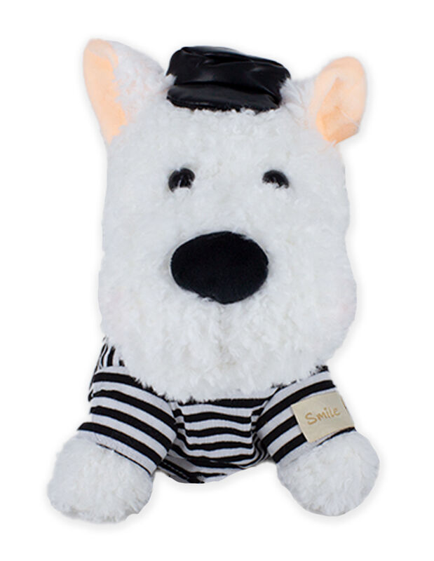 Peluche Perrito Con Boina/ Camisa a Rayas image number null